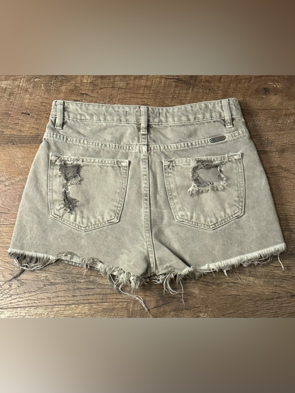 KanCan high-rise distressed denim shorts - Picture 2 of 4